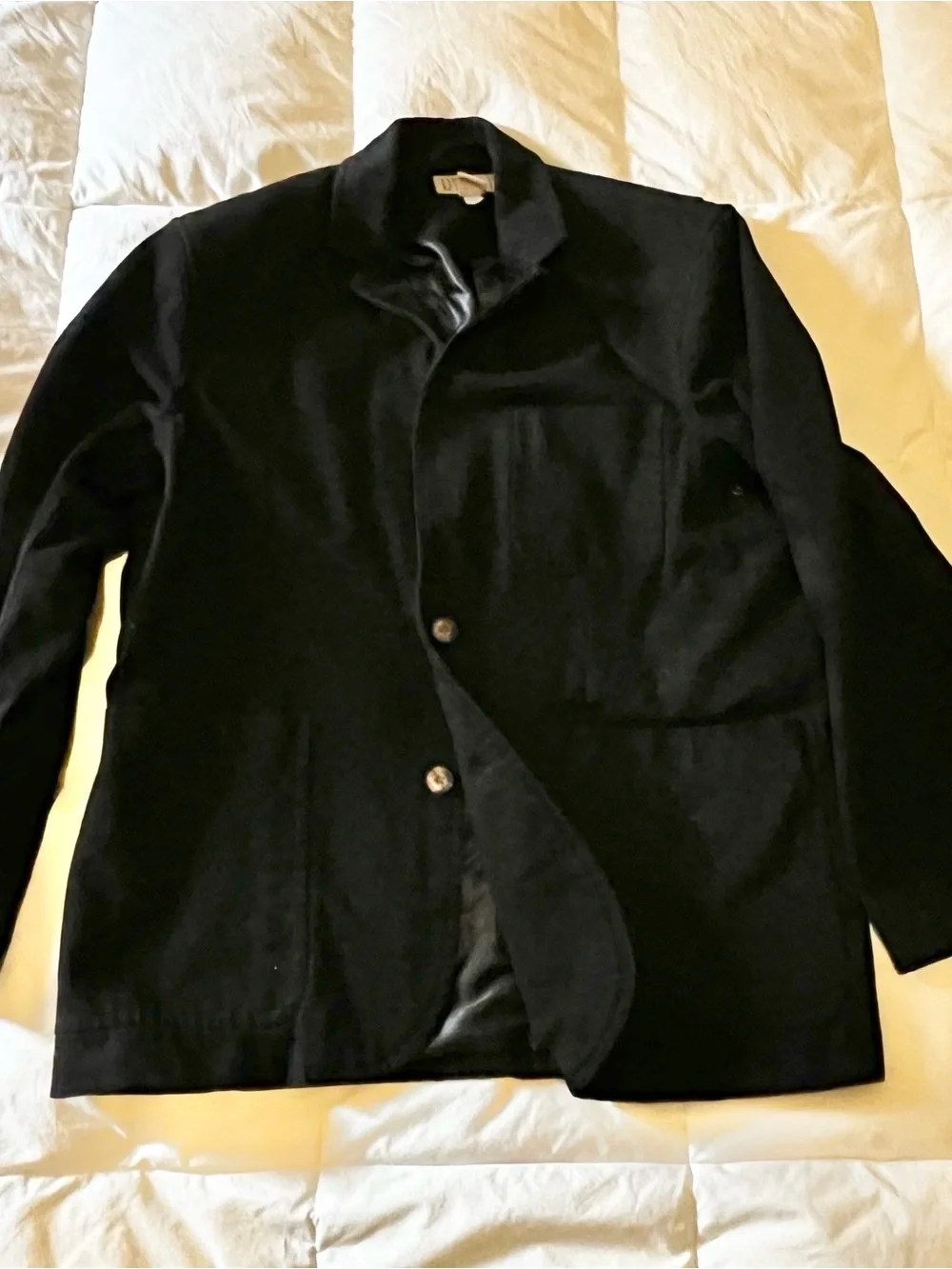 Duluth Trading Co Chore Blazer Mens Size Large Black Cotton Workwear Jacket